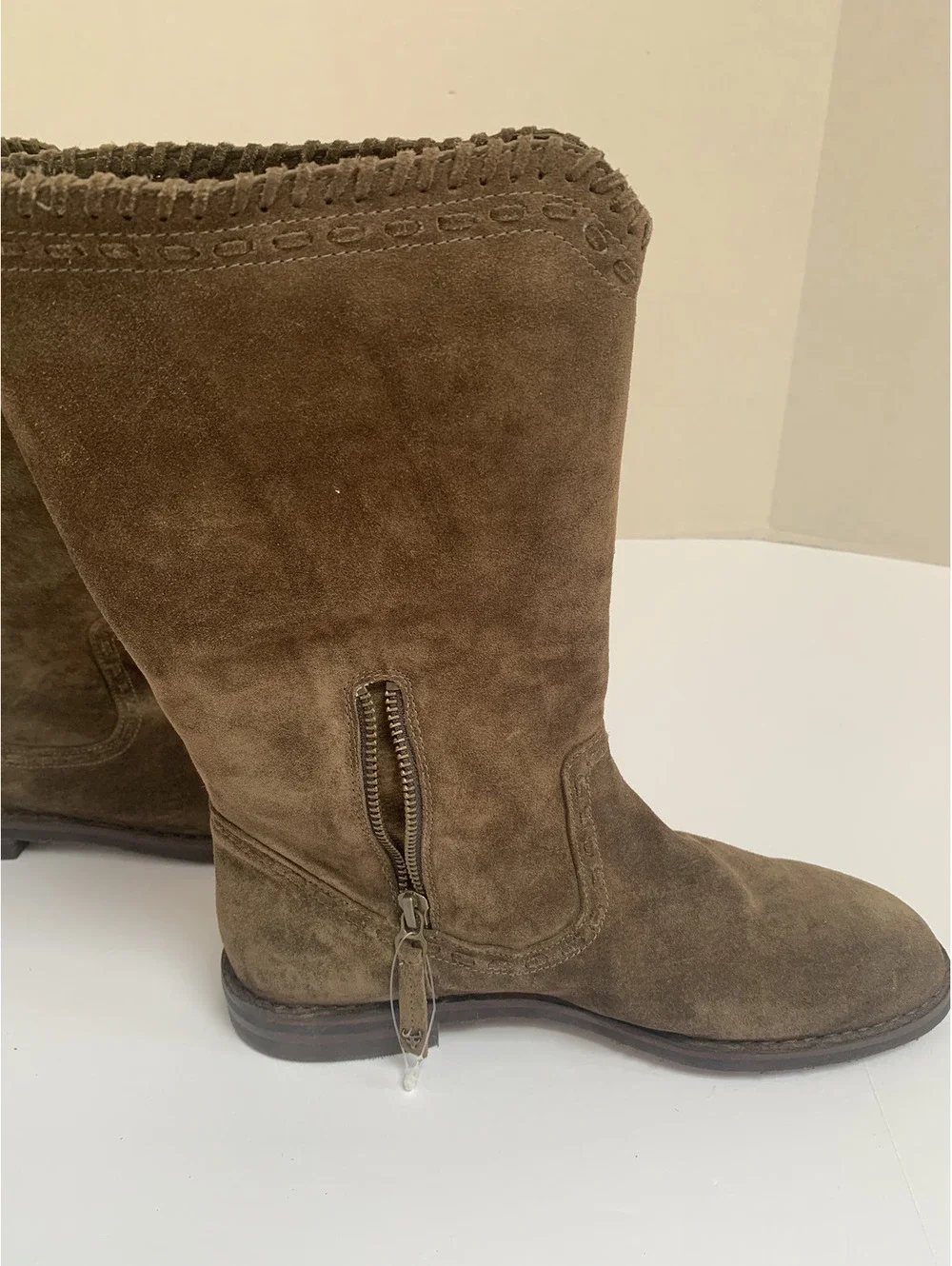 NWOT Trask Women's Brown Suede Mid Calf Boots Size 8.5 M